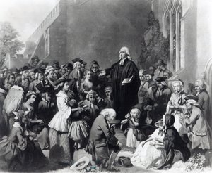 John Wesley che predica da English School